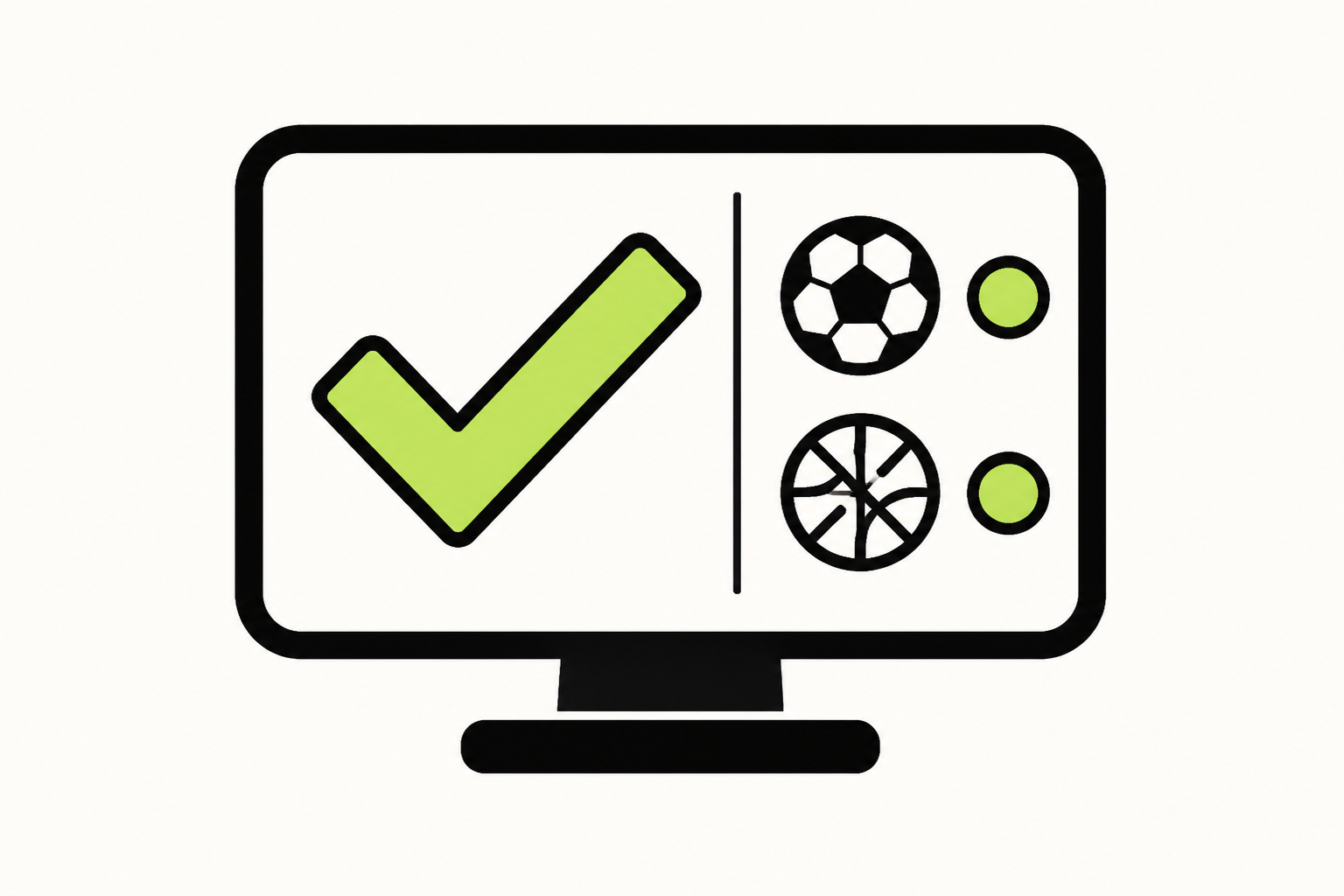 A console with a green check